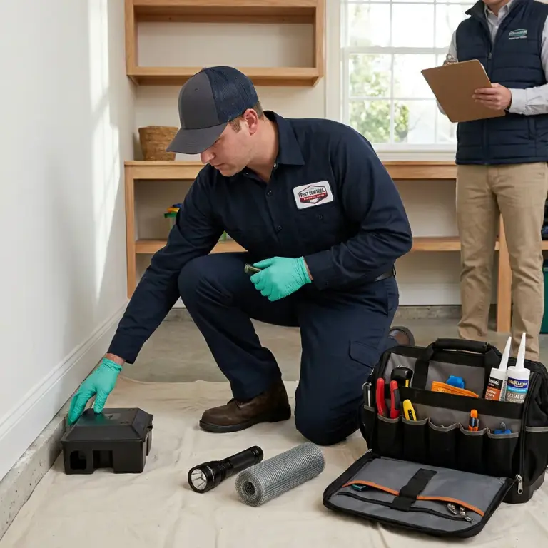 Professional rodent control service for a residential or commercial property