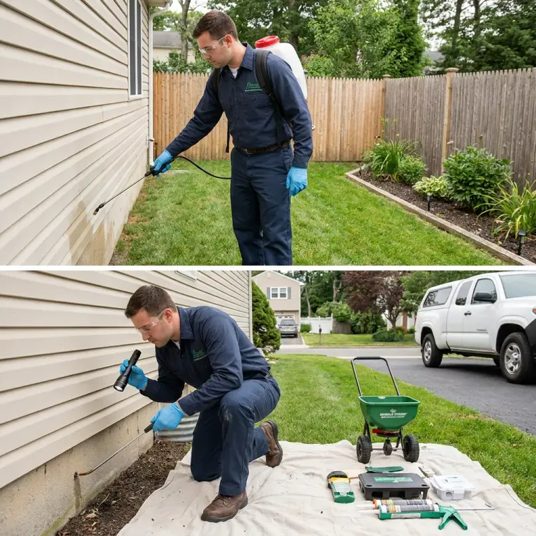 Professional preventative pest management service in a clean property setting